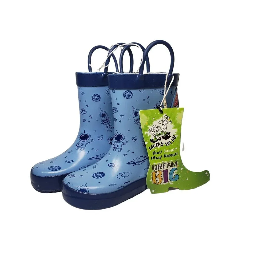 NWT‎ Mucky Wear 3D Rocket Loop Rain boots Size 5T